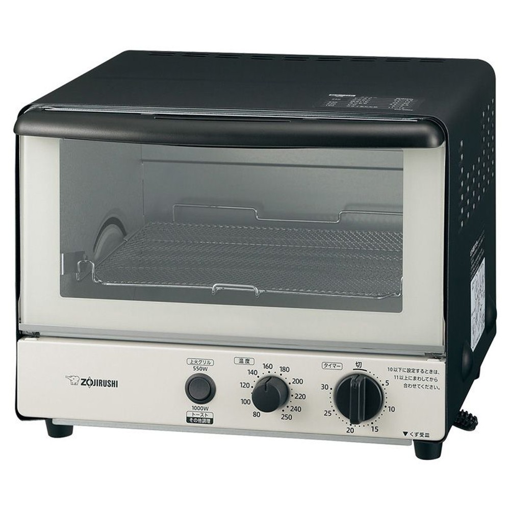 象印 ZOJIRUSHI オーブントースター こんがり倶楽部 EQ-SB22-BW モノトーン, モノトーン, 1000W