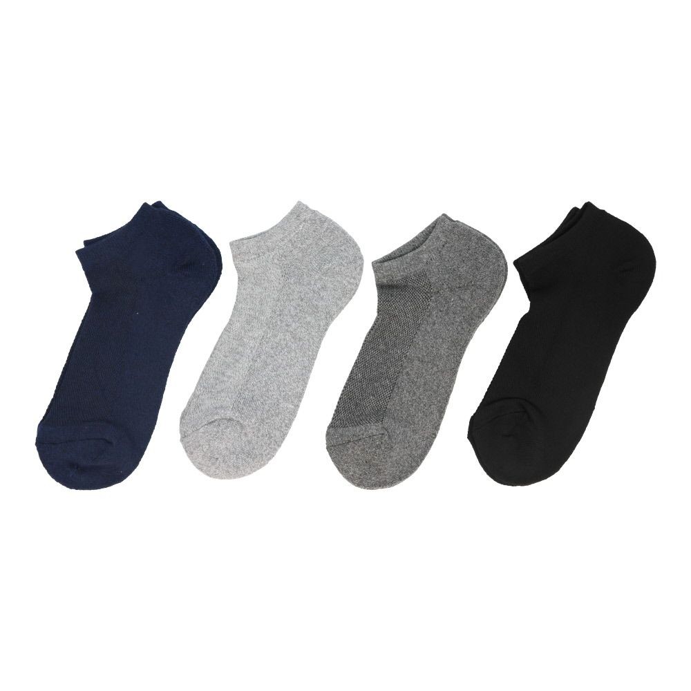 WIZ'A ウィザ 消臭・抗菌　銀イオン６P パイル先丸スニーカー丈アソート, 杢柄・アソート, 25.0〜27.0cm