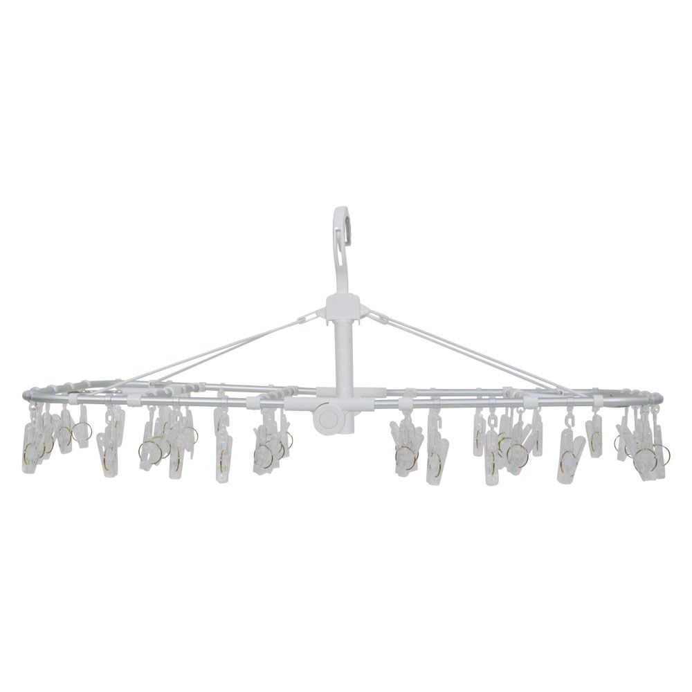 WIZ'A ウィザ ハンドル付アルミ洗濯ハンガー４０ピンチ, ホワイト, 40P