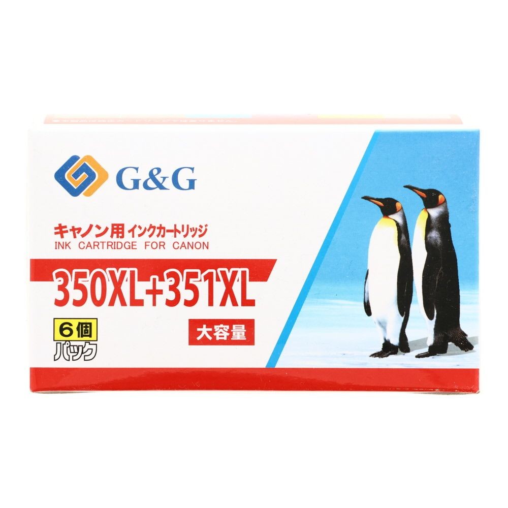 日本ナインスター汎用インクＢＣＩ351ＸＬ350ＸＬ6Ｍ, アソート, 6個パック