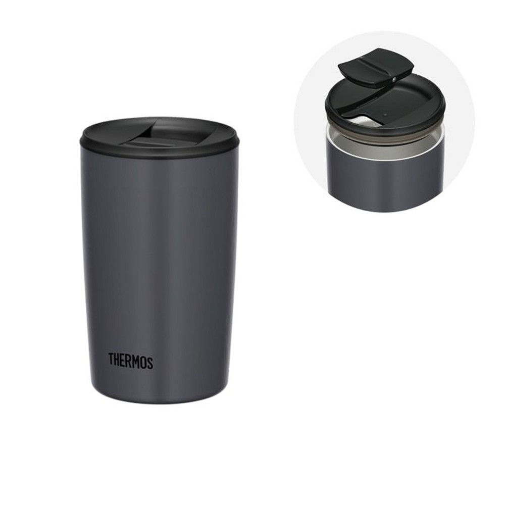 サーモス　真空断熱タンブラー ＪＤＰー４０１ ＤＧＹ, ダークグレー, 400ml