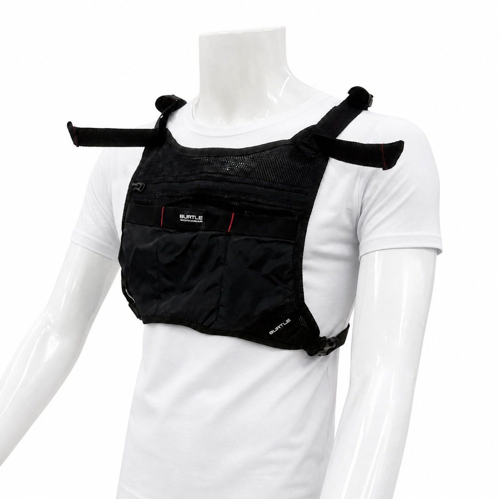 BURTLE バートル アイスクラフトベスト＆アイスパックセット AC103S, ブラック, フリーサイズ