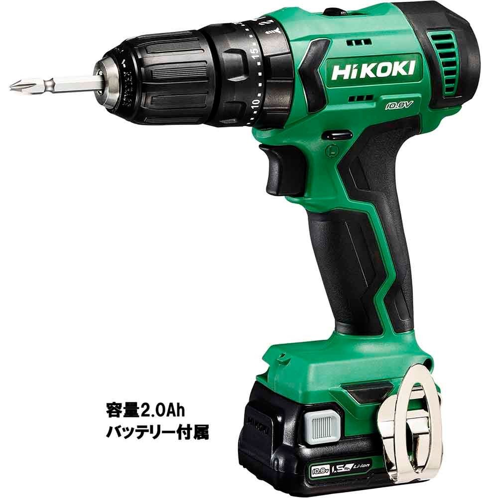 ハイコーキ　HiKOKI 10．8Ｖ振動ドライバドリル DV12DA 2BS, アグレッシブグリーン, DV12DA 2BS