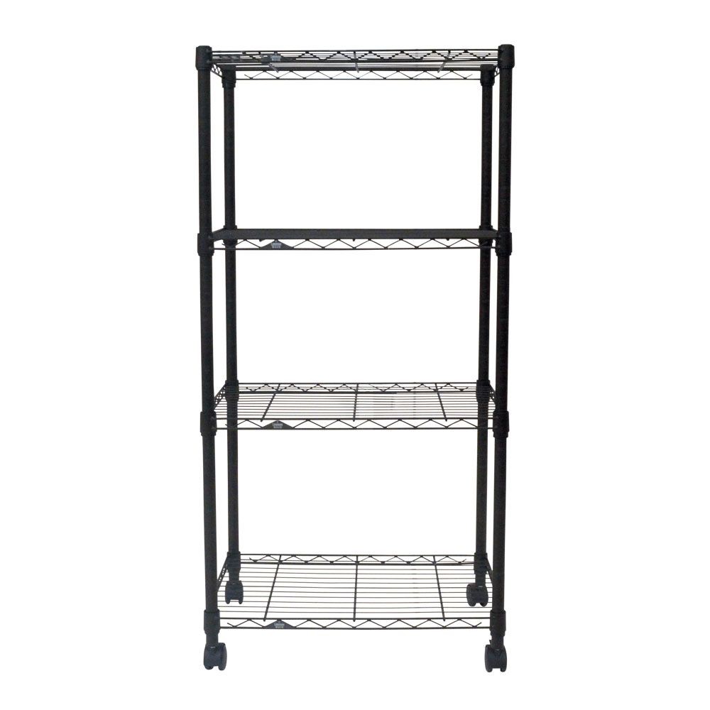 【数量限定】ルミナスノワールフリーラック4段, ブラック60, 60cm幅