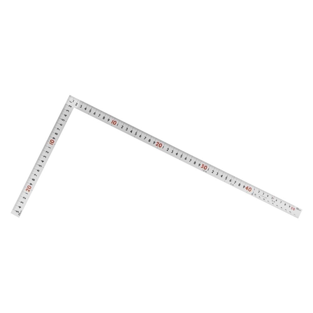 曲尺ツーバイフォー シルバー 2&times;4/50cm 併用目盛 19mm巾, シルバー, 50cm