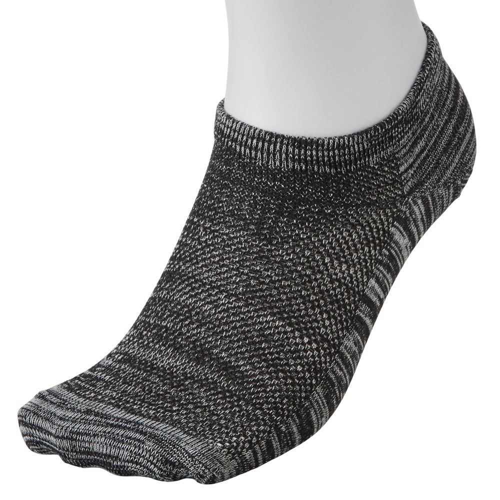 WIZ'A ウィザ 消臭・抗菌　銀イオン６P 先丸スニーカー丈　杢柄, アソート, 25.0〜27.0cm