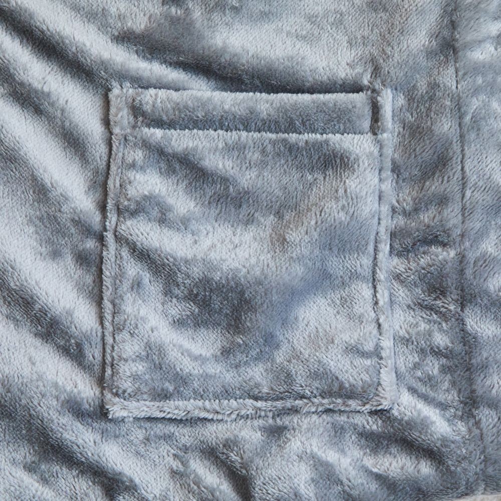 WIZ'A　ウィザ　毛布のようなはんてん　大きめ　グレー, グレー, 大きめ