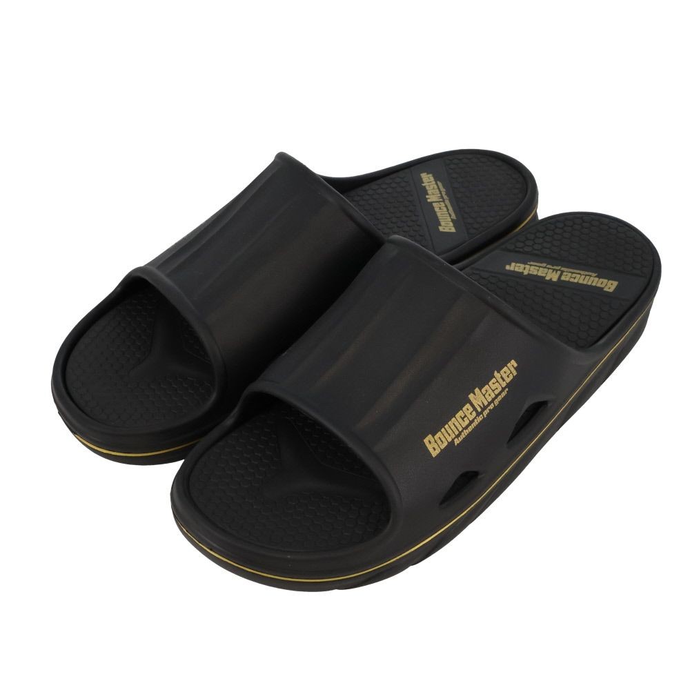 紳士　ＢＭ防滑高弾力　シャワーサンダル　ＢＫＧＤ　ＬＬ, ブラック&times;ゴールド, LLサイズ