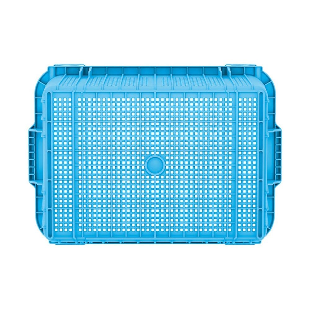 サンコー サンテナー A#45-2 ハンドル付 メッキ  ライトブルー 104105-01 &times;10個セット【メーカー直送・代引不可】【法人限定】, ライトブルー, 10P