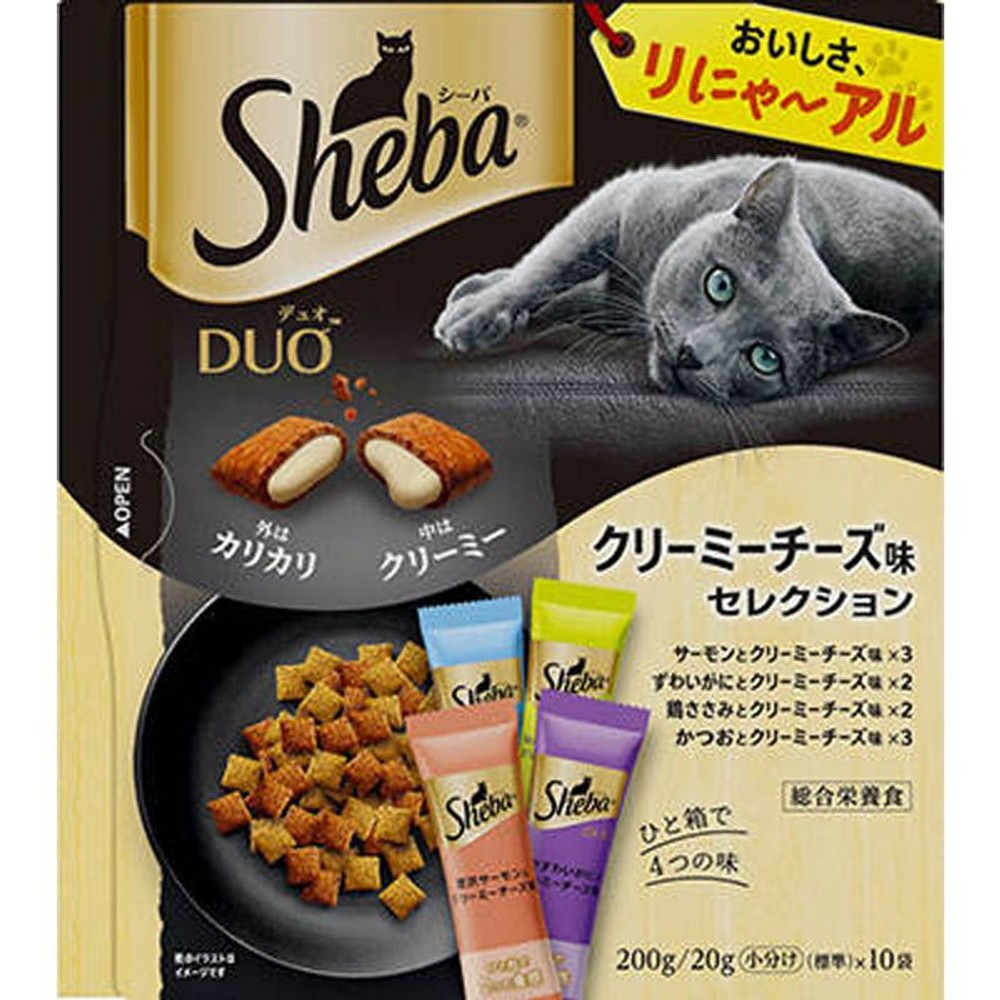 シーバデュオ　クリーミーチーズ味セレクション　200g, 成猫用/クリーミーチーズ味セレクション, 200g