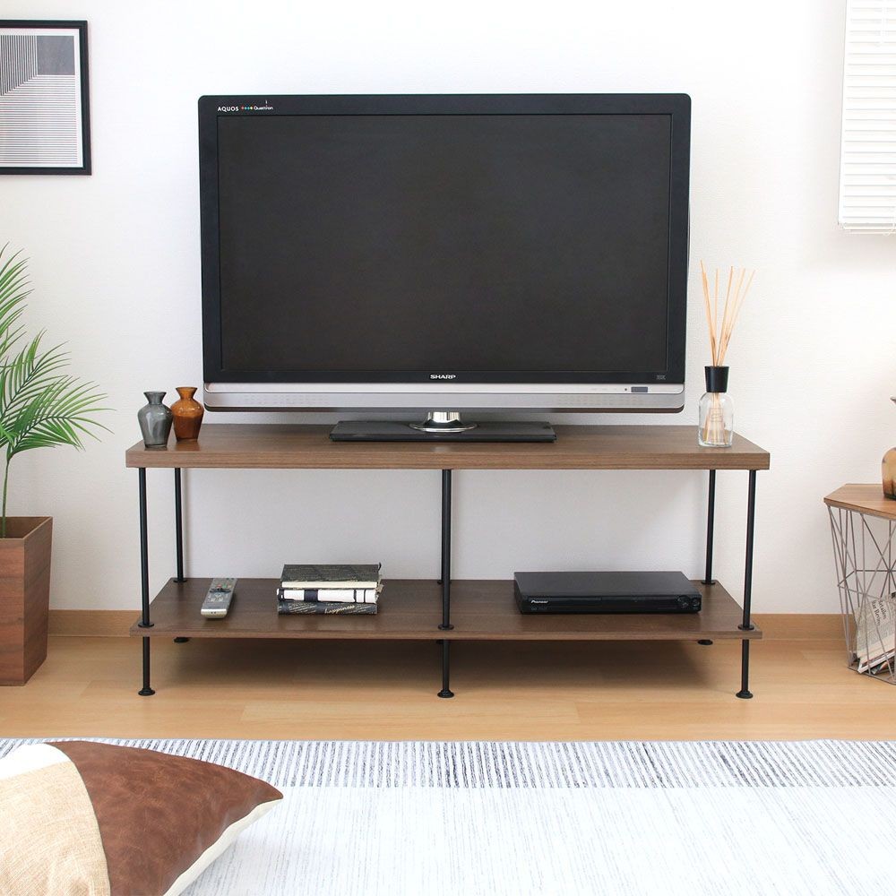 不二貿易 ＥＺＢＯツイストロック　ＴＶ台１２０幅　ＭＢＲ【メーカー直送・代引不可】, ブラウン, 幅1200mm&times;奥行400mm&times;高さ480mm