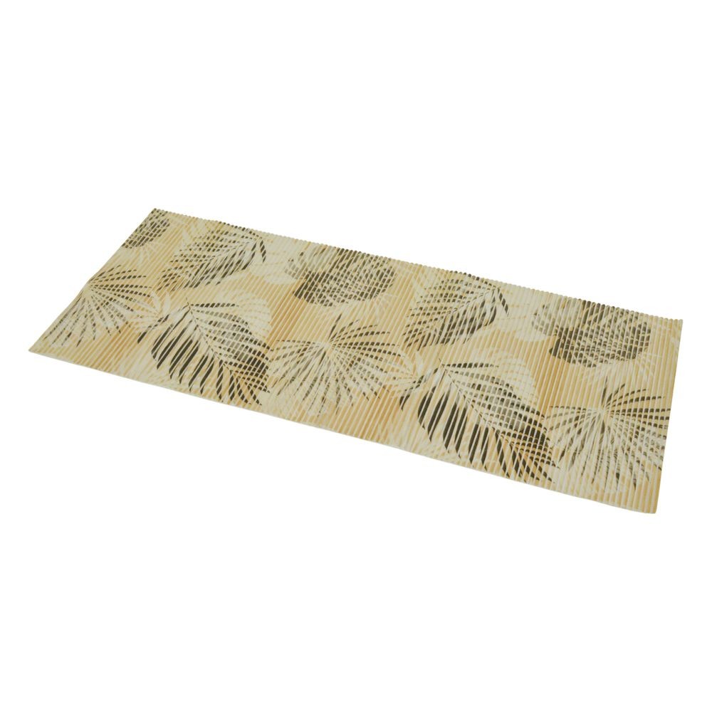 インテリアマット　リーフ　５０Ｘ１２０ＣＭ, ベージュ, 50×120cm