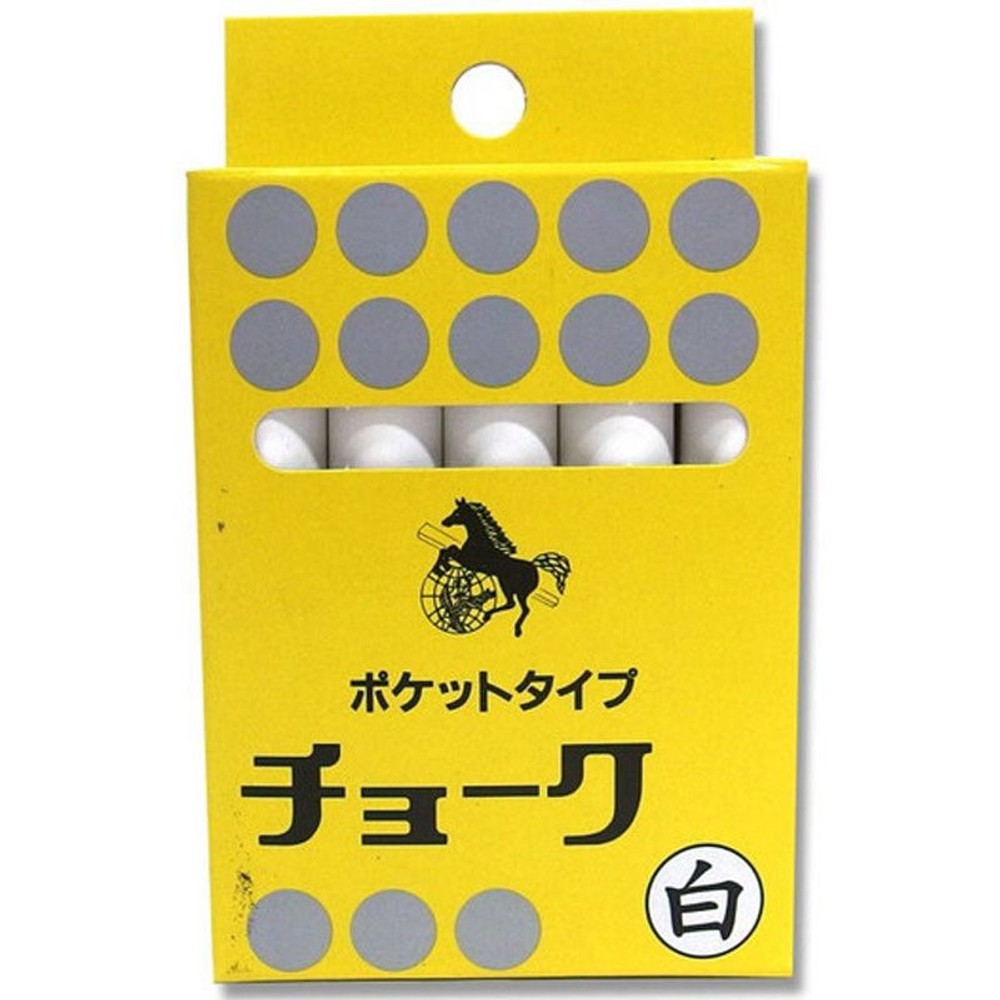 馬印　スクールチョークポケットタイプ　白10本　Ｃ311, 白, 10本入り