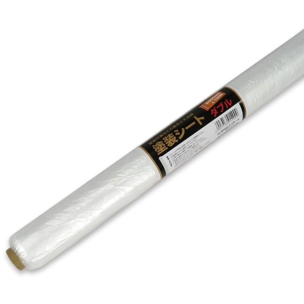 塗装シート ポリエチレン養生シート 幅900mm, 半透明（W）, シングル