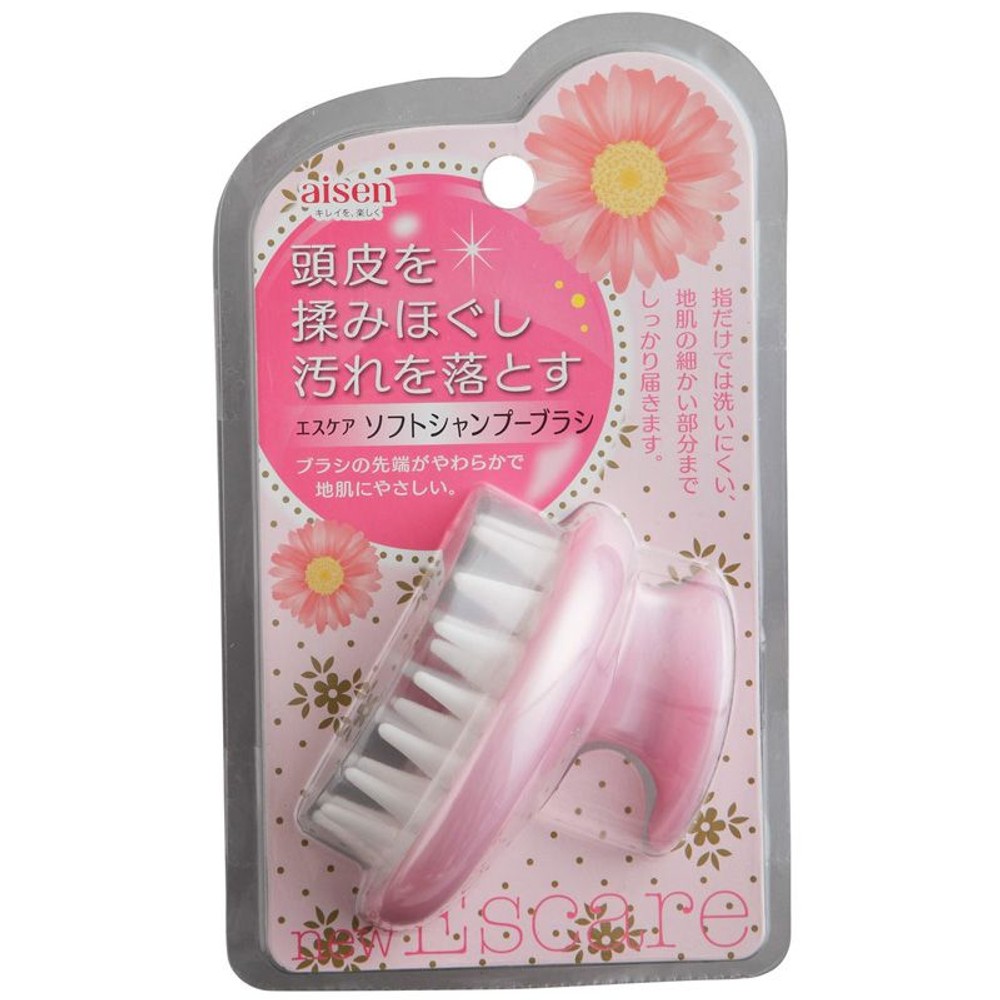 アイセンＮＥＷエスケア　シャンプーブラシ, ピンク, 1個入り