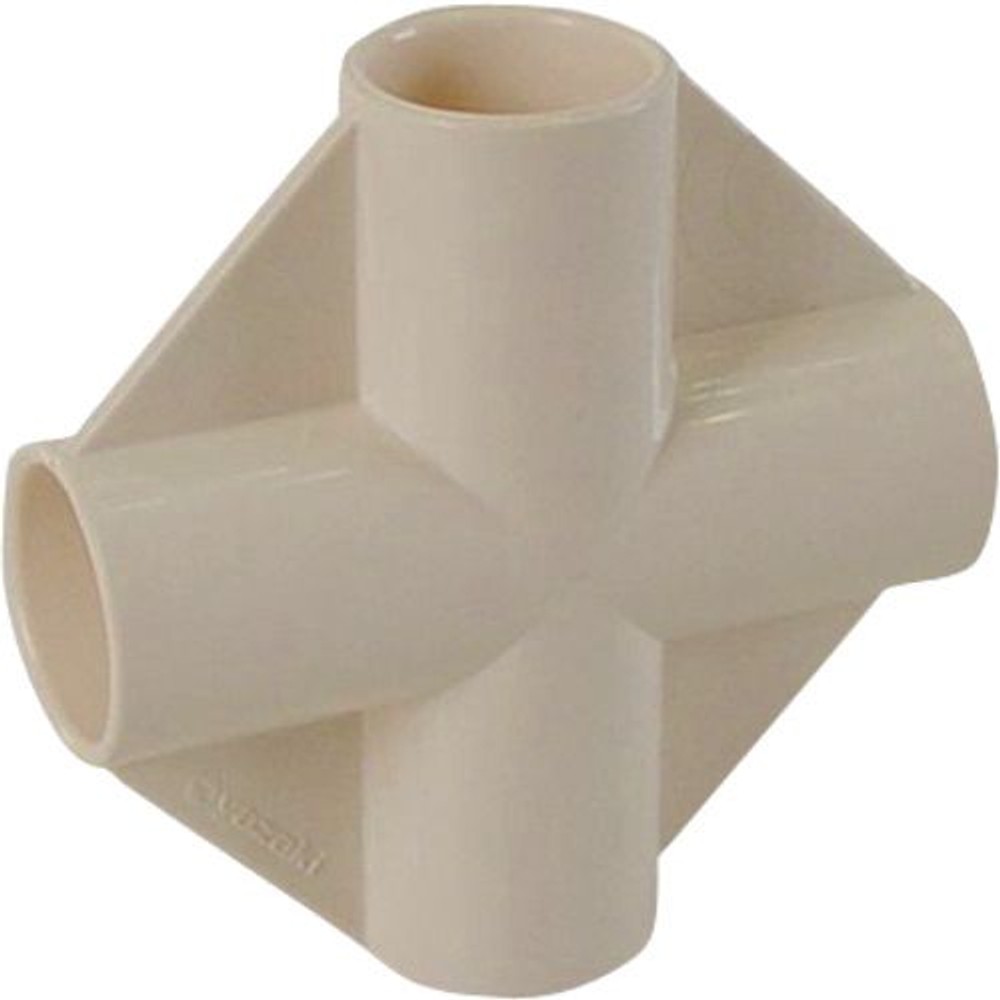 YAZAKI 矢崎化工 イレクタープラスチックジョイント J-6A S 枠・パイプのつなぎ用　&Phi;28用, アイボリー, J-6A S（4方向（枠のつなぎ用））