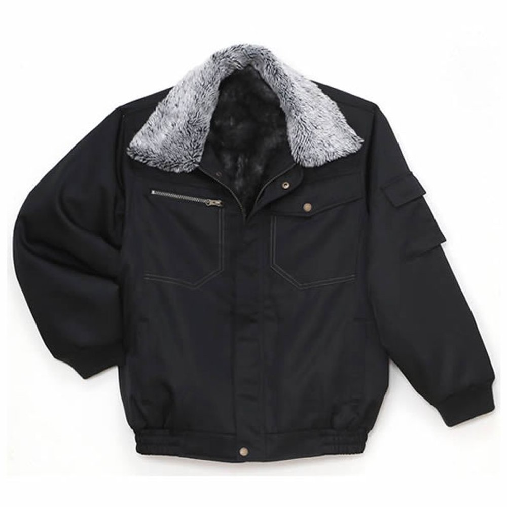 衿ボアブルゾン　ブラック, ブラック, Ｌ