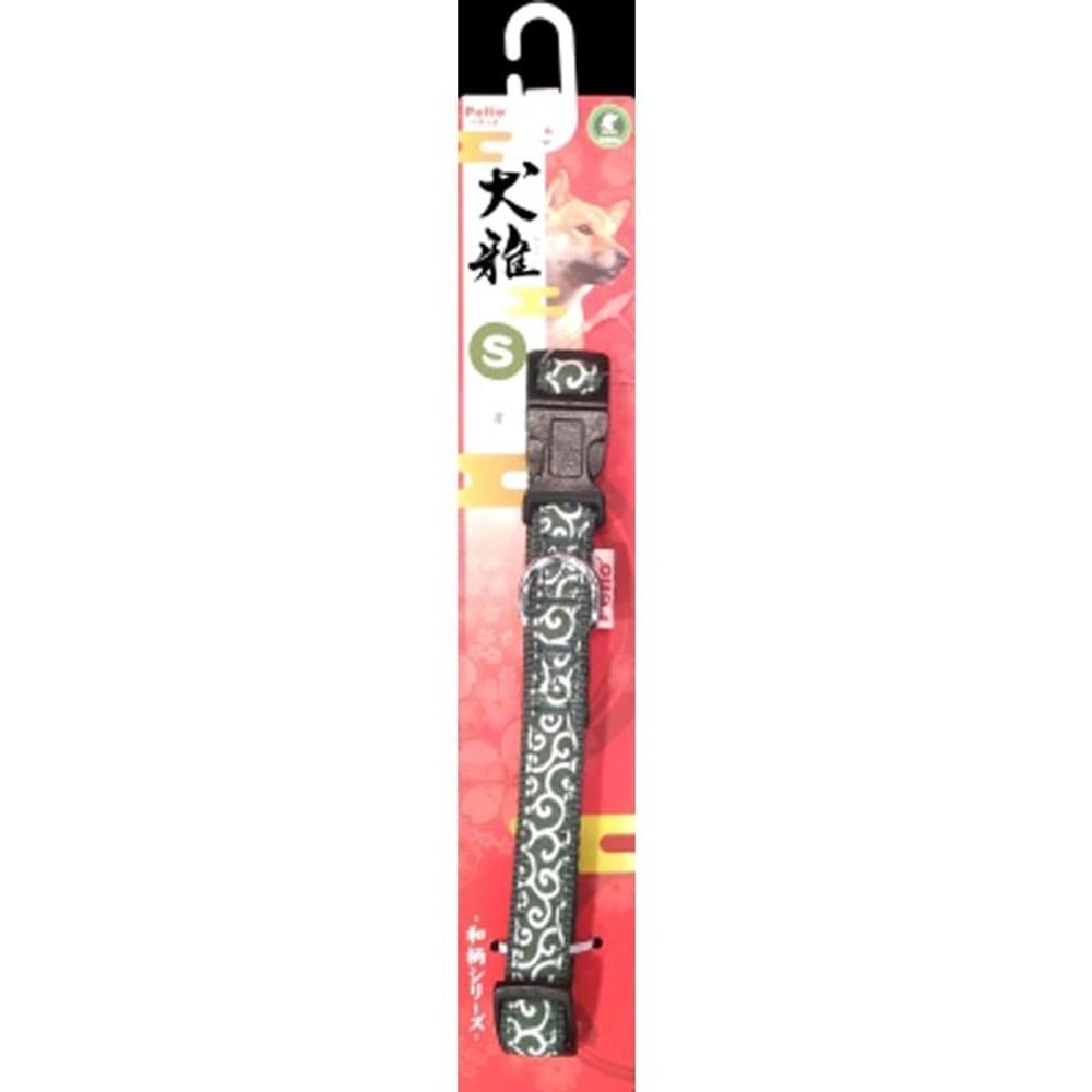 ペティオ　犬雅　唐草カラー, グリーン, Sサイズ