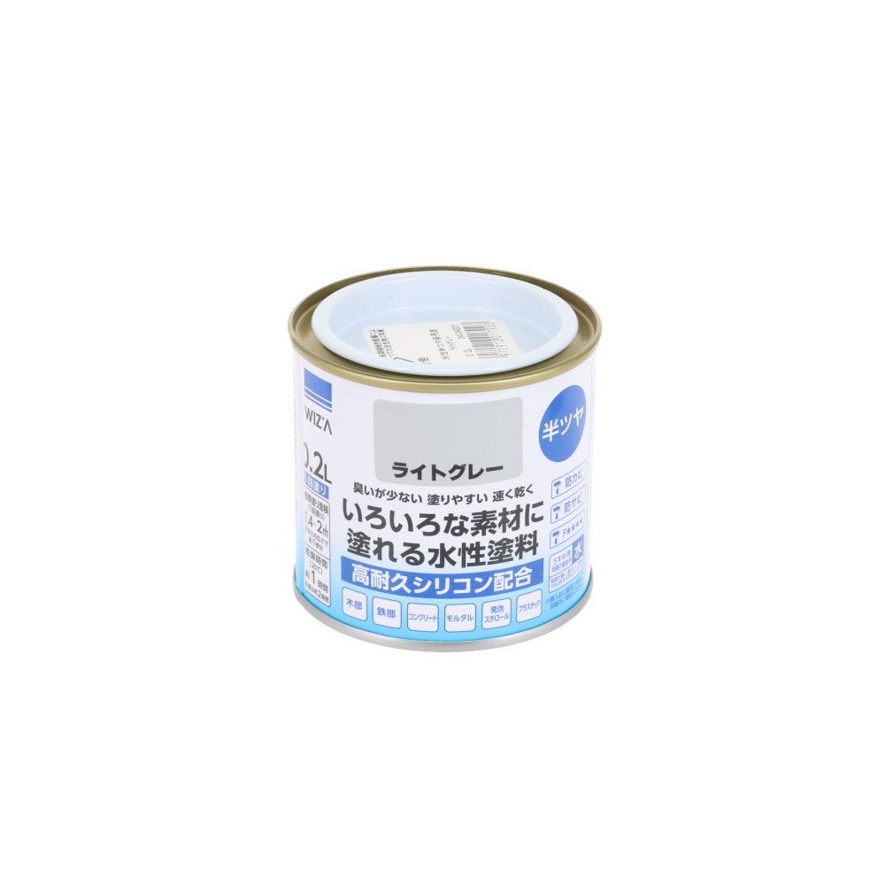 ウィザ WIZ'A 水性半つや多用途　０．２Ｌ, 黒, 0.2L