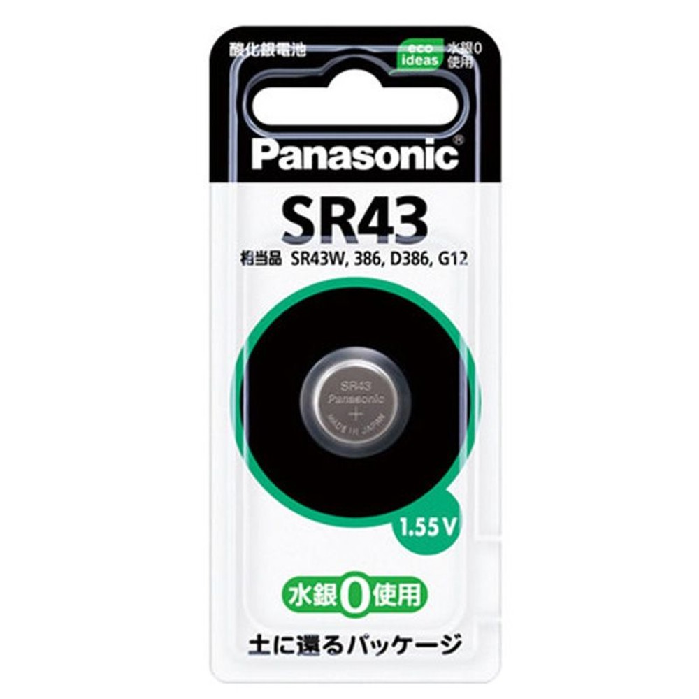 ＰＡ　酸化銀電池　ＳＲ43Ｐ, 1.55V, 1個入り
