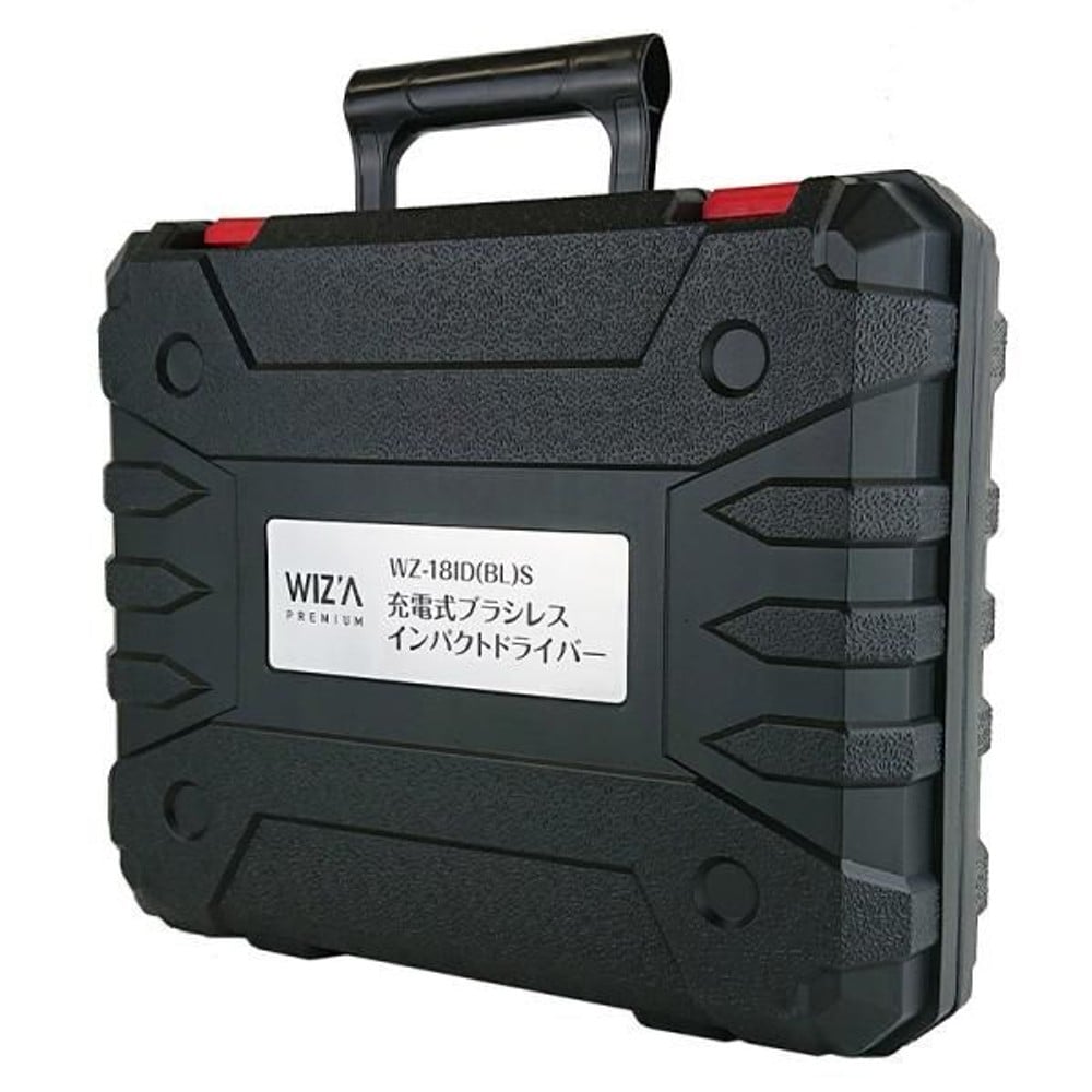 ウイザ WIZ'A  18Ｖ充電式インパクトドライバ  WZ-18IDBLS （バッテリー・充電器付）, ブラック＋ホワイト, バッテリー・充電器セット