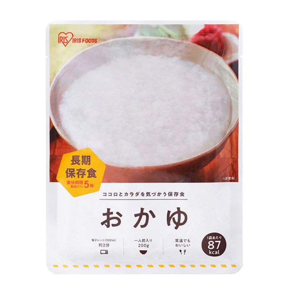災対食　レトルトパウチ　おかゆ　250g, おかゆ, 250g