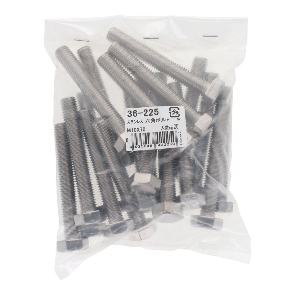 ステンレス　六角ボルト　Ｍ１０&times;７０　２０入, ボルト, M10&times;70