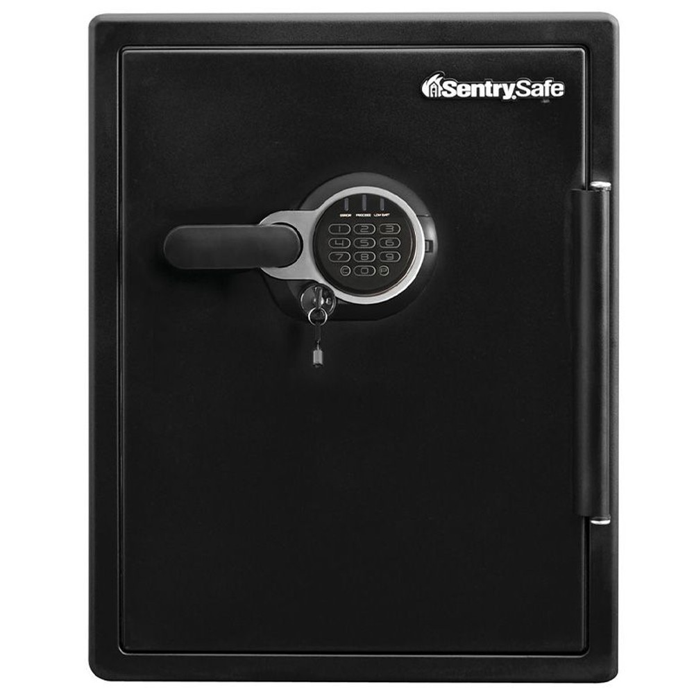 【廃棄料無料・開梱・設置費込】セントリー耐火・耐水金庫  JFW205GGL テンキー式 1時間耐火 56.6L【メーカー直送・代引不可】, ブラック, 56.6L
