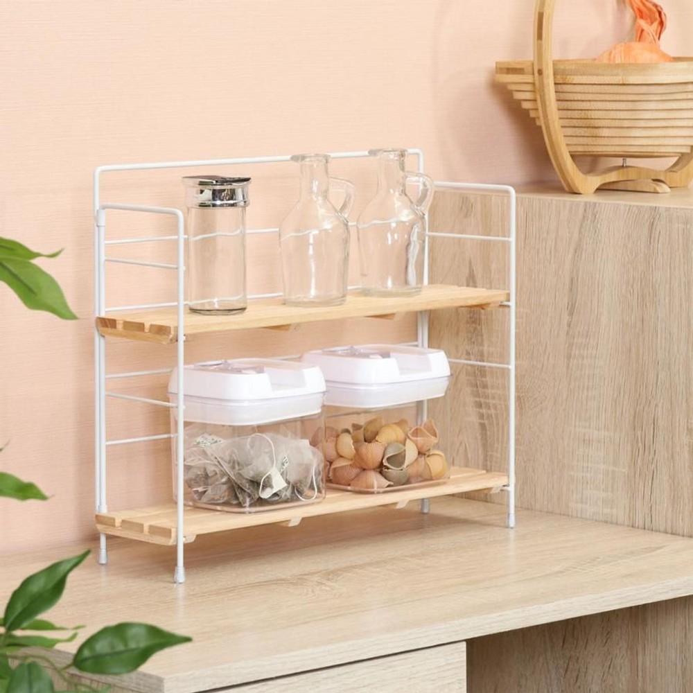 不二貿易 ウッドミニシェルフ　ワイド 【メーカー直送 代引不可】, ホワイト, WH