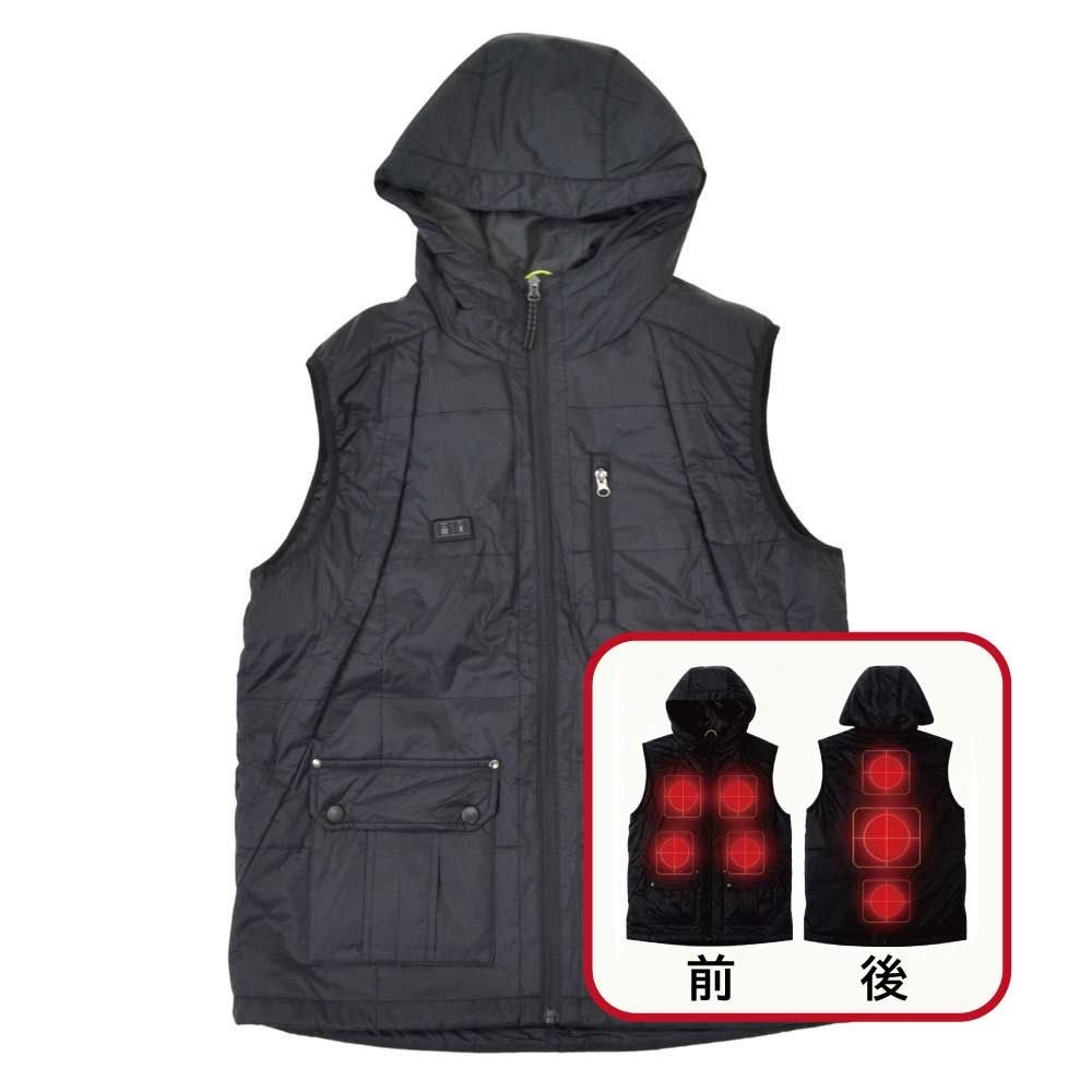 【2025年モデル】アウター7ヒーターベスト ブラック, ブラック, Sサイズ