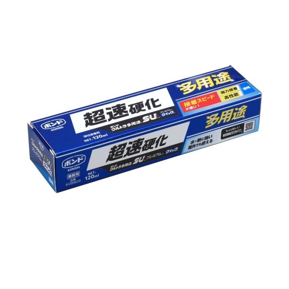 コニシ 超速硬化 ボンド ウルトラ多用途 SU プレミアムクイック クリヤー 120ml , クリヤー, 120ml