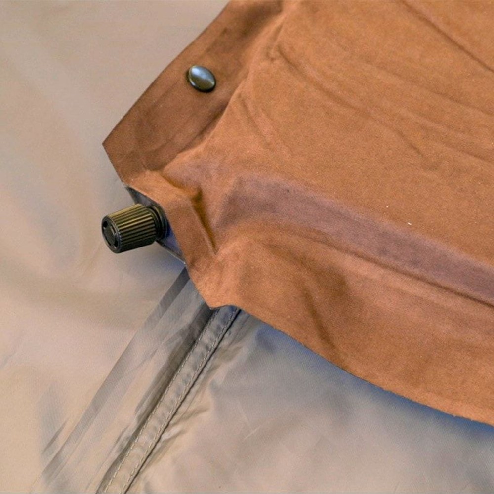 インフレータブルマット　シングル　厚5ｃｍ　マクラ付, ブラウン, シングル