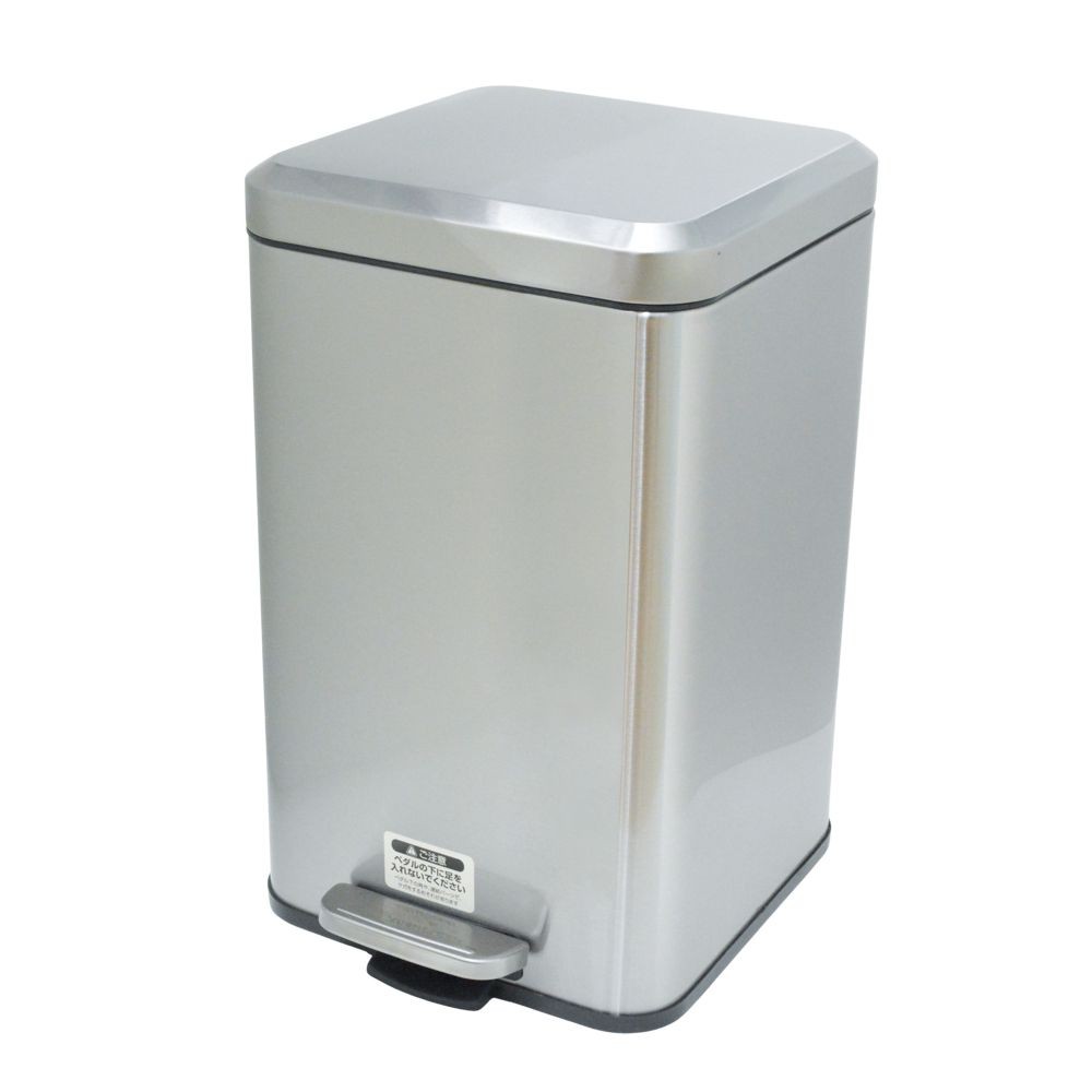 ウィザ WIZ'A ステンレスペダルペール　スクエア型, シルバー, 6.0L