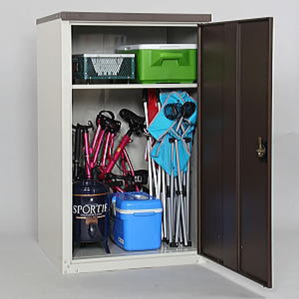 グリーンライフ 扉式タイヤ収納庫 TBT-132 MBR【メーカー直送・代引不可】, ダークブラウン/ライトグレー, 幅80cm&times;奥行75(73)cm&times;高さ132cm