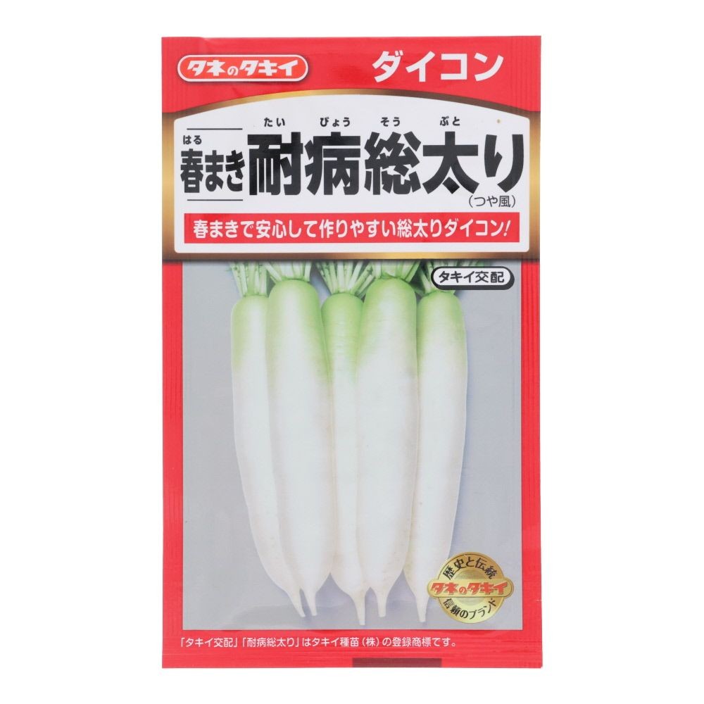 タキイ　ダイコン　春まき耐病総太り　つや風, 大根, 2.5ml