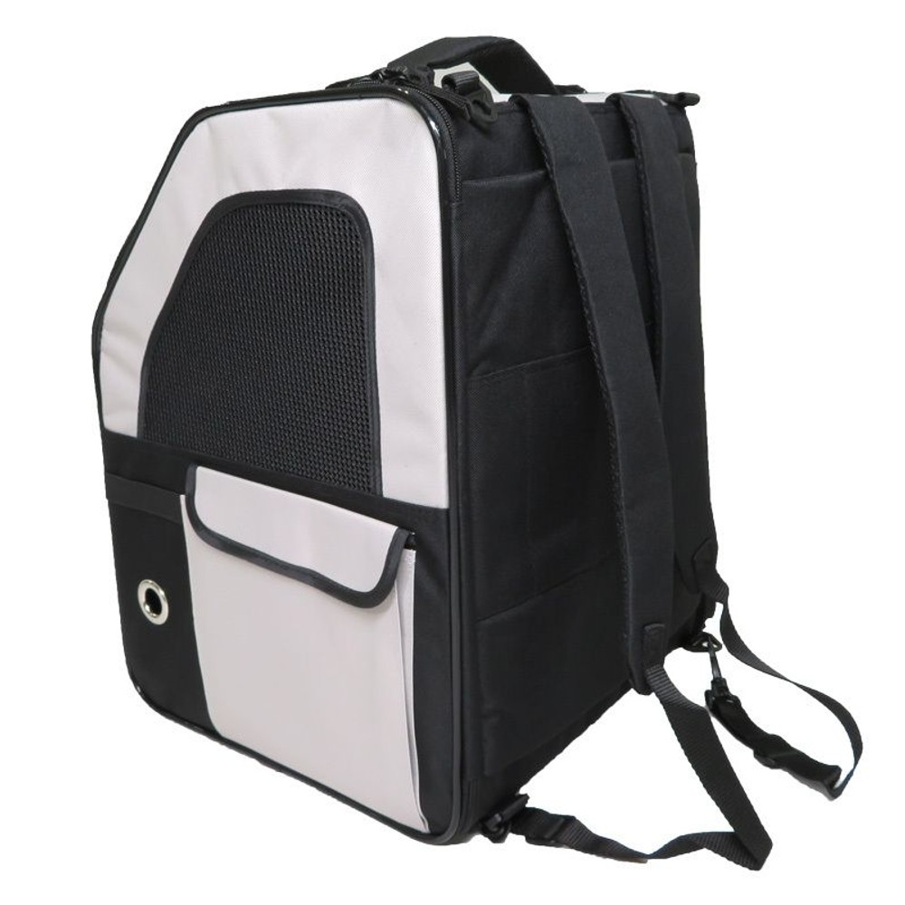 広がってケージにもなるペットリュック, ブラック, 約1730g