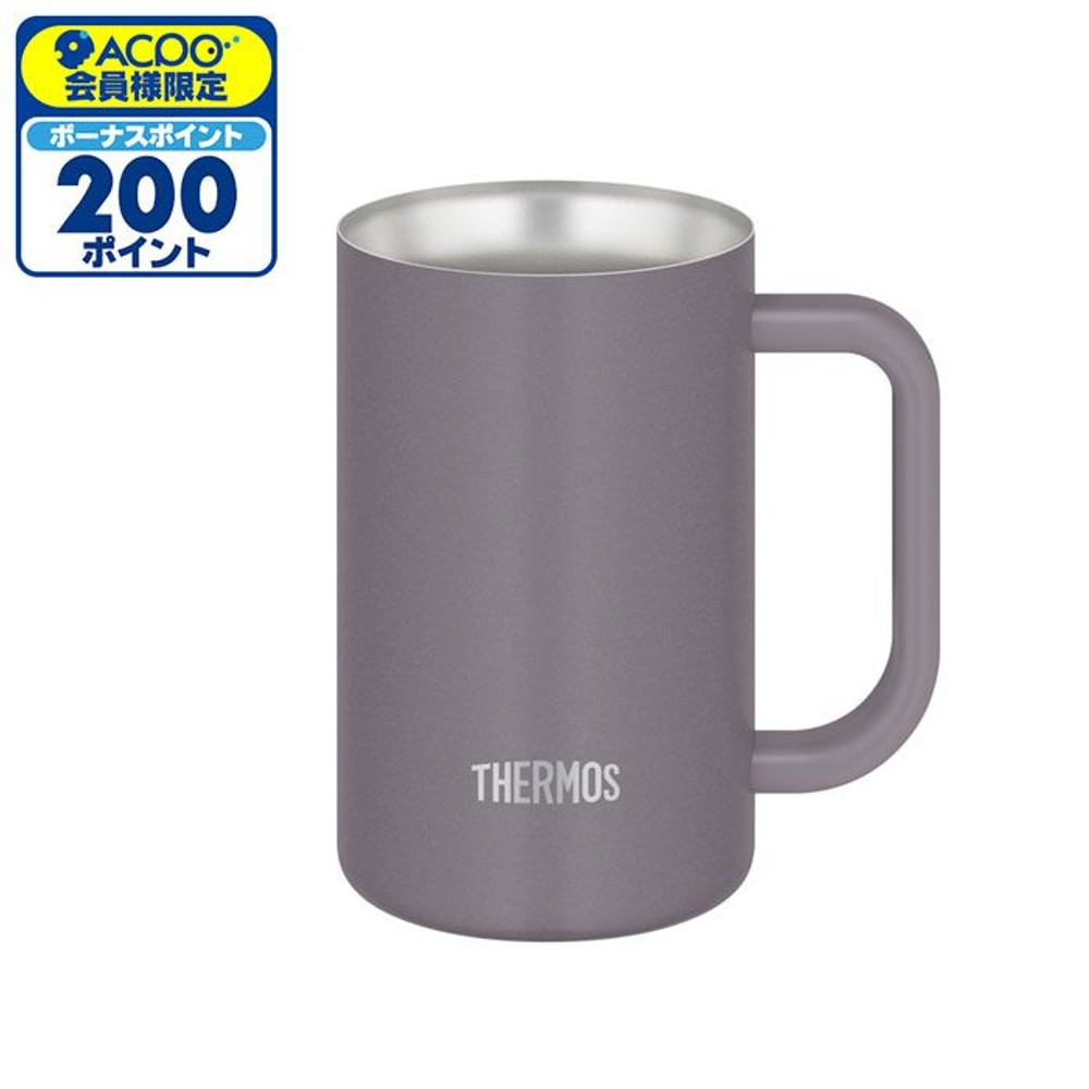 サーモス　真空断熱ジョッキ ＪＤＫー６０２Ｃ ＧＹ, グレー, 600ml