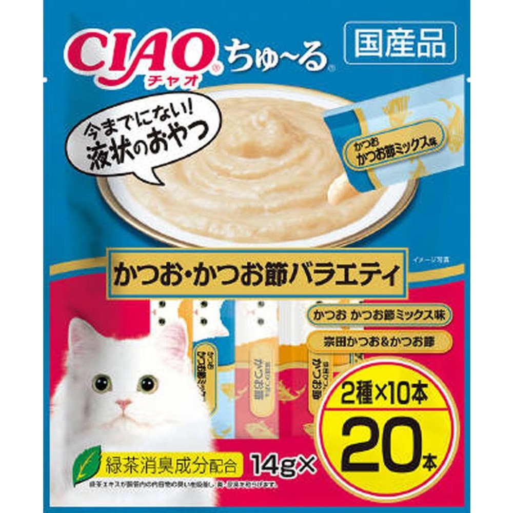 いなば　チャオちゅーる　かつおかつお節Ｖ　14ｇ×20本, かつお・かつお節バラエティ, 14g×20本