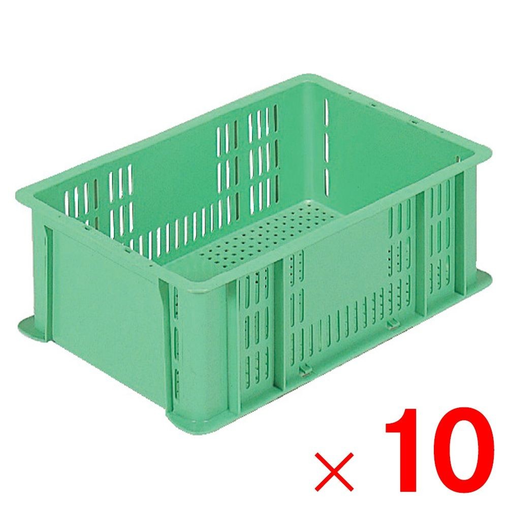 サンコー サンテナー B#19-N グリーン 101905-00 ×10個セット【メーカー直送・代引不可】【法人限定】, グリーン, 10P