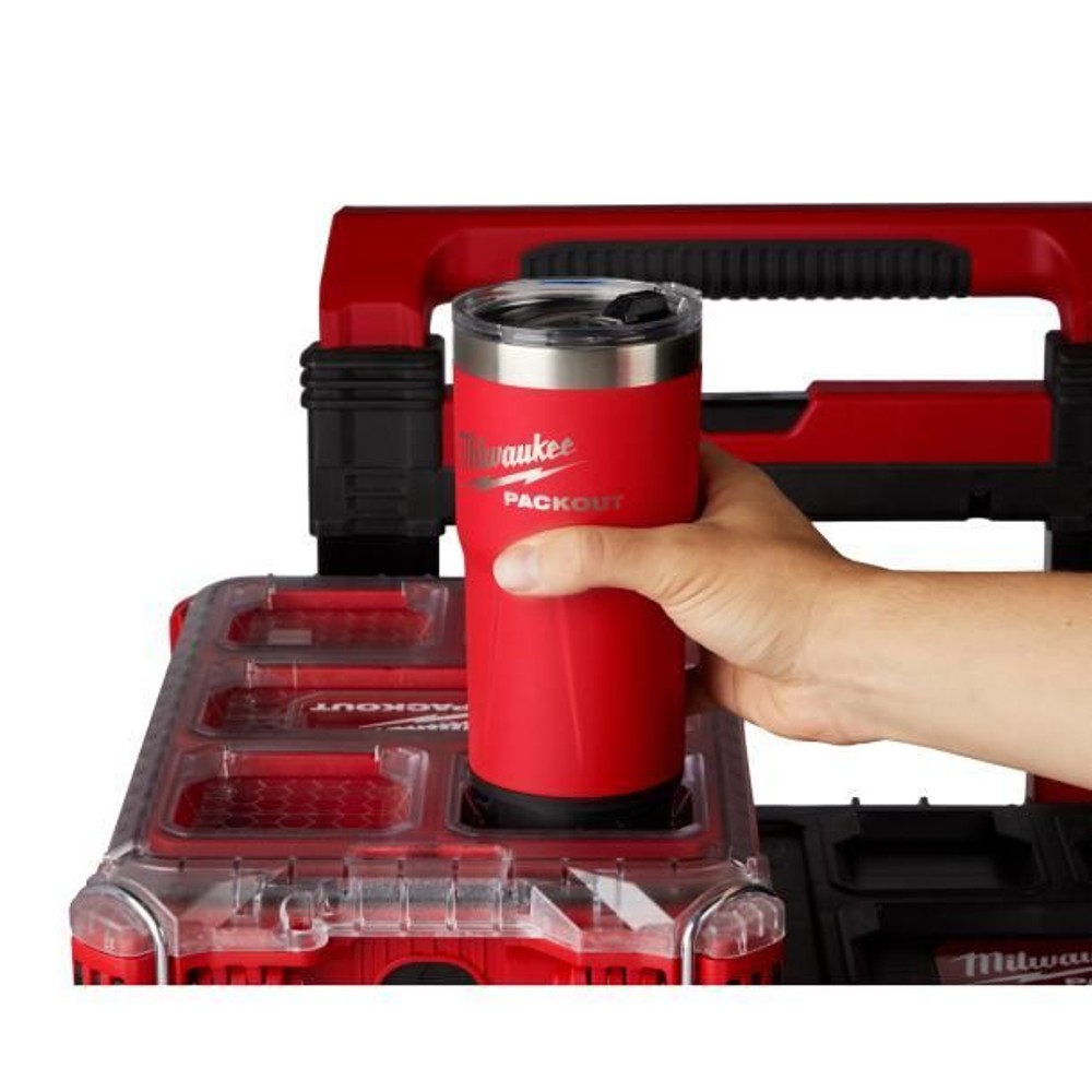 millwaukee ミルウォーキー PACKOUT タンブラー (L) 48-22-8392R, レッド＋ブラック, 590ml