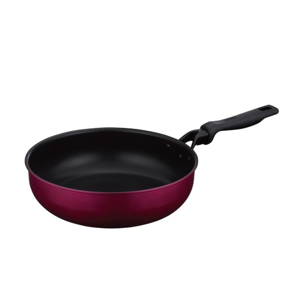 サーモス　ＩＨ炒め鍋 ＫＦＭー０２８Ｄ Ｒ, レッド, 28cm