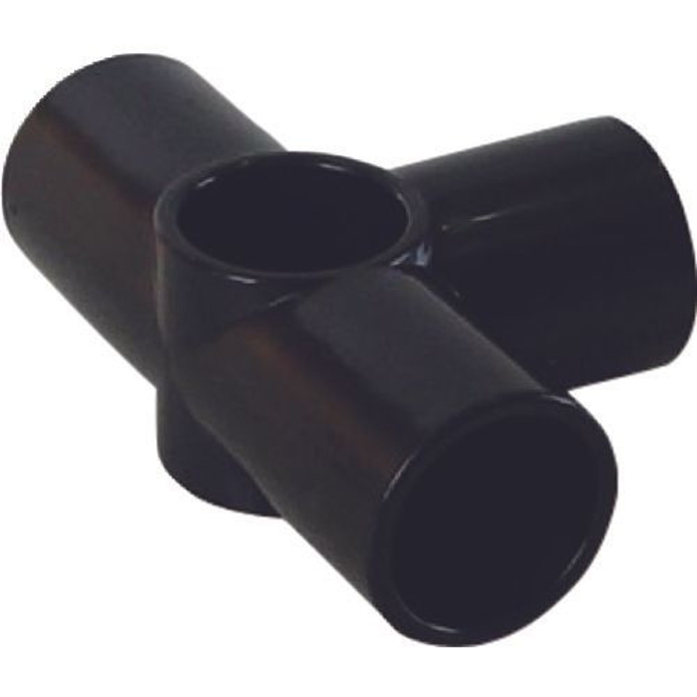 YAZAKI 矢崎化工 イレクタープラスチックジョイント J-125B S 枠・パイプのつなぎ用　Φ28用, ブラック, J-125B S