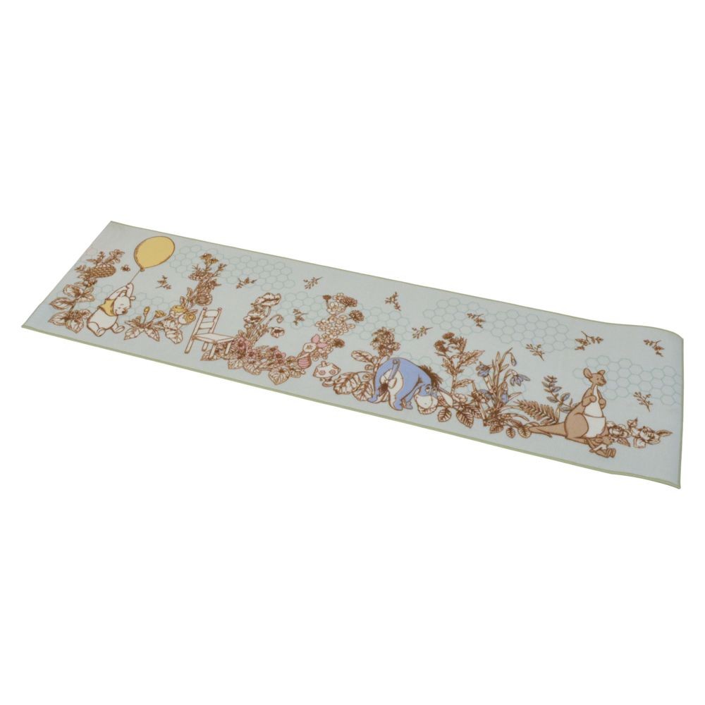 洗える　キッチンマット　約５０Ｘ１８０ＣＭ　ボタニカル, グリーン, 50×180cm