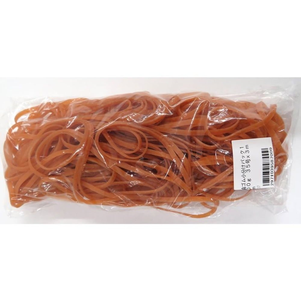 輪ゴム　小分けパック　１００ｇ, アメ色（8号&times;1mm）, 8号&times;1mm