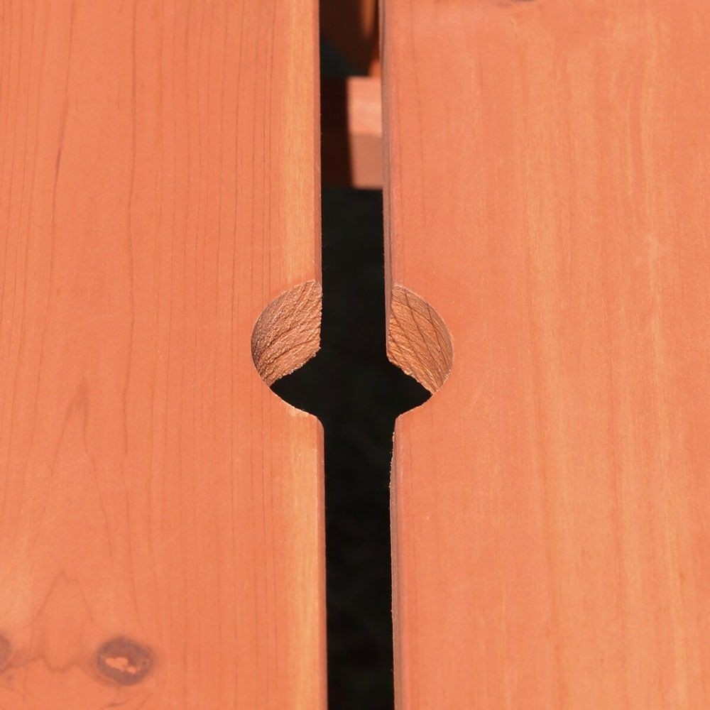 杉材 ＢＢＱテーブル＆ベンチセット　（コンロスペース付）【メーカー直送・代引不可】, 杉材, 通常