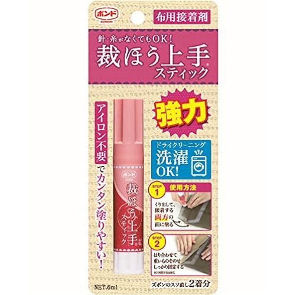 コニシ ボンド 裁ほう上手スティック 6ml, 透明, 6ml