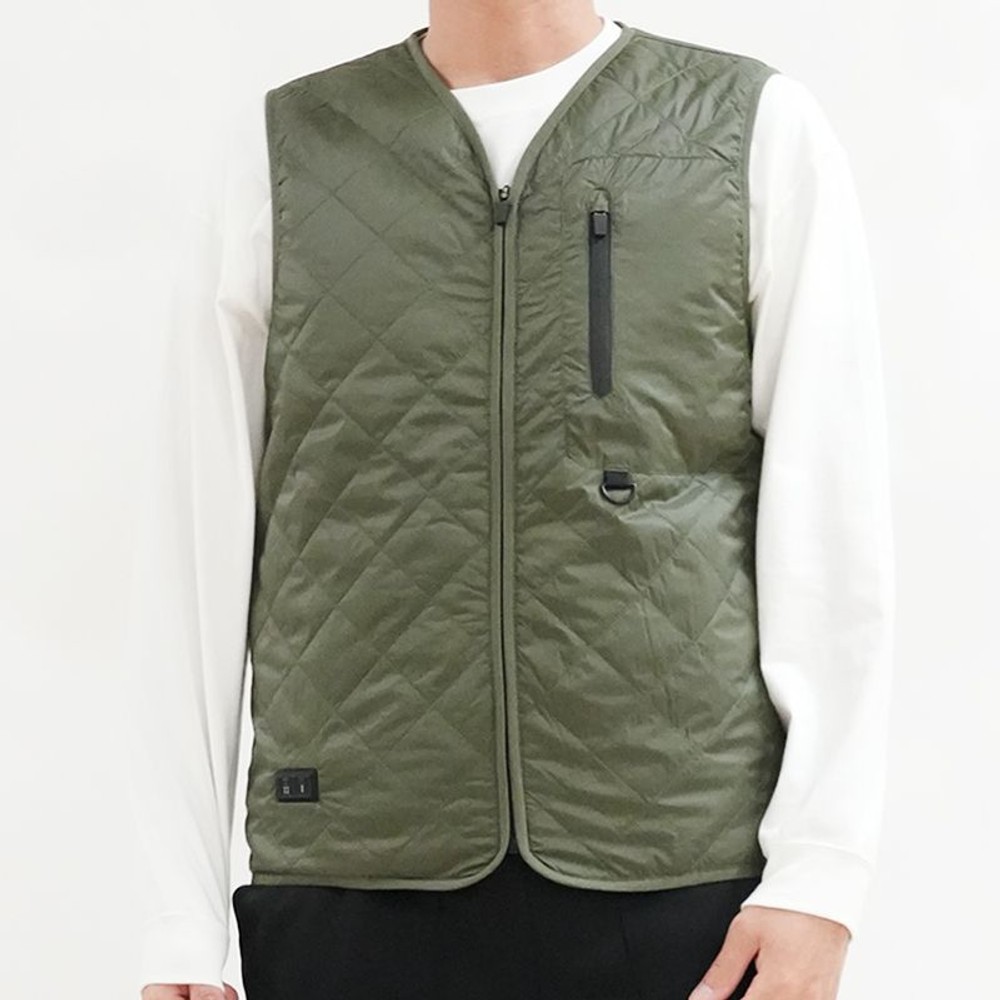 【数量限定】【値下げ】ダブルヒーター内蔵ベスト　カーキ, カーキ, 3Lサイズ
