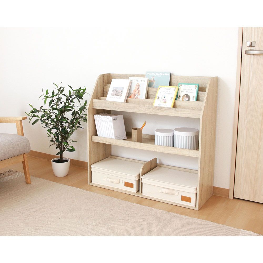 不二貿易 ブックラック　８０幅　オーク【メーカー直送・代引不可】, オーク, 幅830mm×奥行295mm×高さ800mm