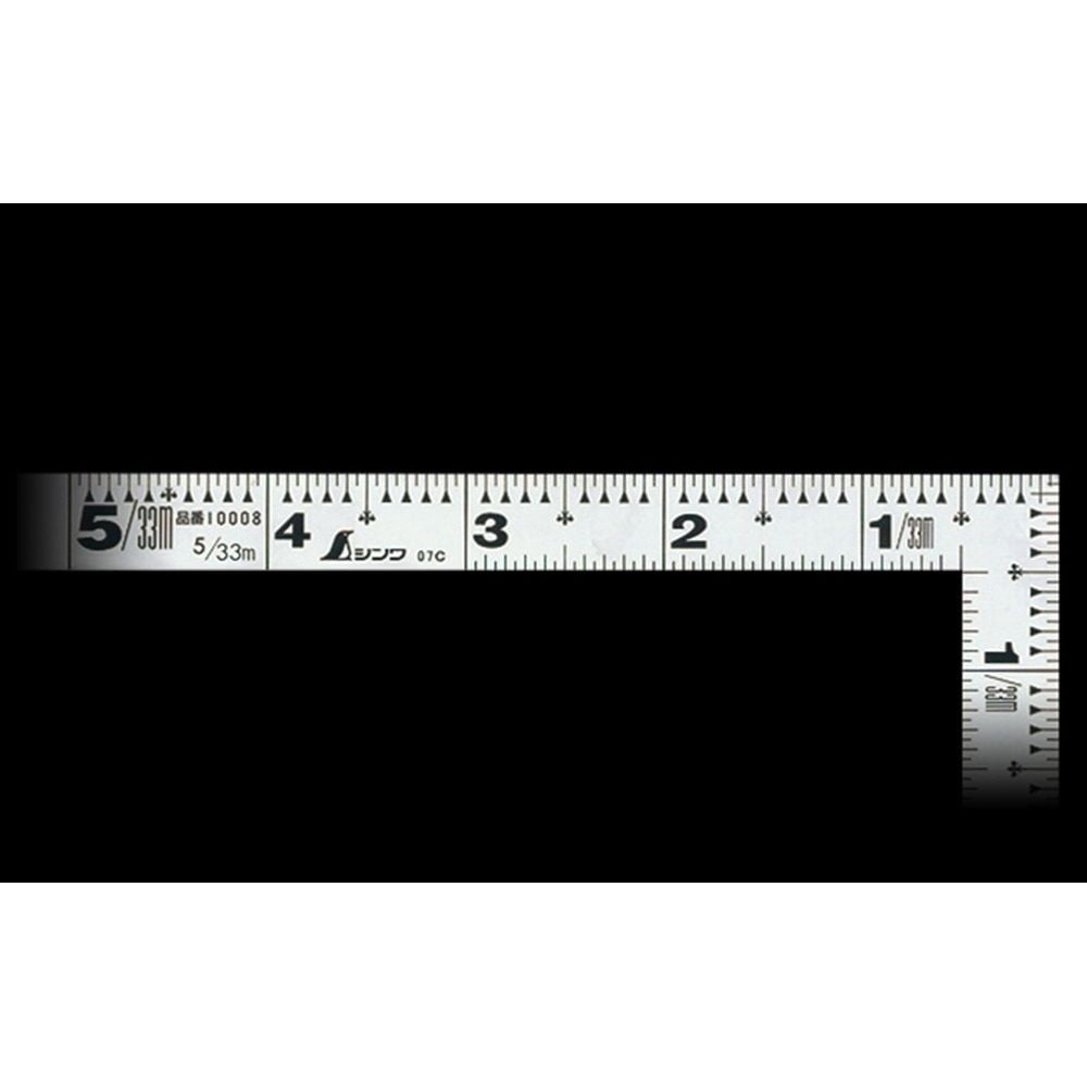 曲尺平ぴた シルバー 5寸／15cm併用目盛, シルバー, 5寸／15cm