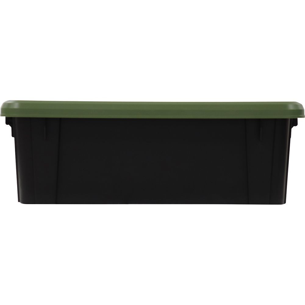 収納ボックス Nタフコン ATC-54-19 フタ付き 幅39×奥行54×高さ18.5cm, カーキ／ブラック, ATC-54-19